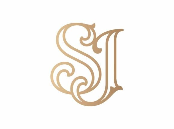 SJ Elegant Initial Monogram SVG