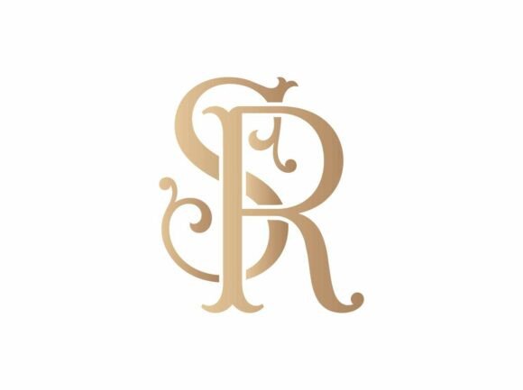 SR Elegant Initial Monogram SVG