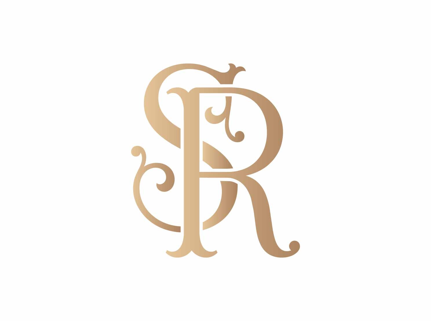 SR Elegant Initial Monogram SVG