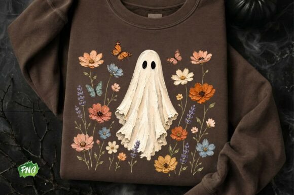 Spooky Wildflower Ghost Png Graphics