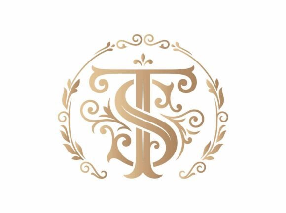TS Crest Monogram Logo SVG