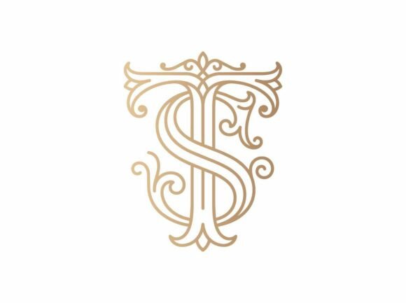 TS Interlocking Initials Logo SVG