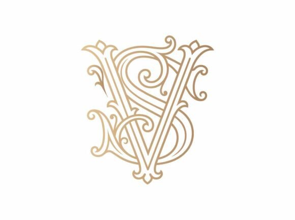 VS Interwoven Initials Logo SVG