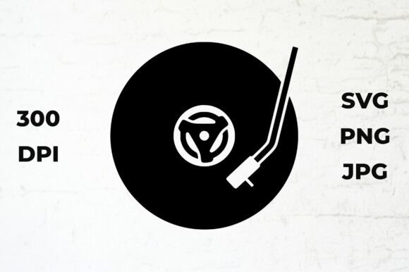 Vinyl Record Player Tonearm Silhouette