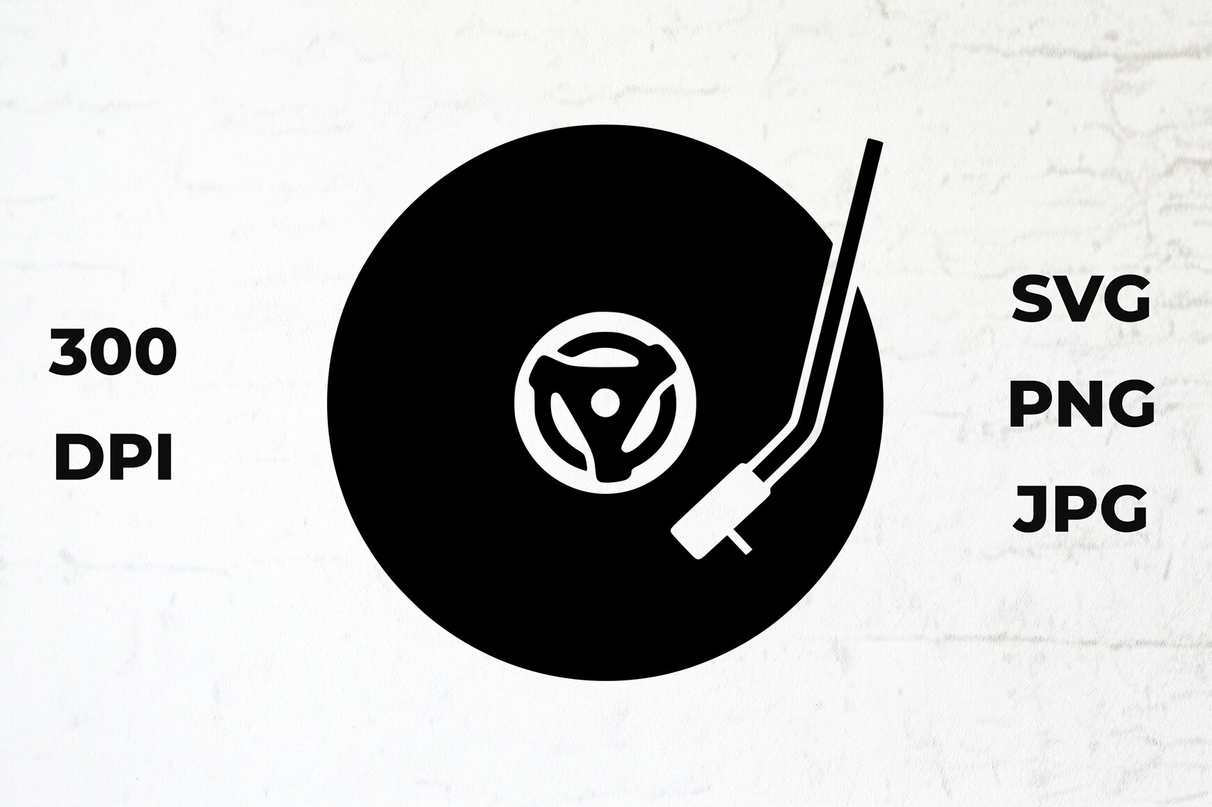Vinyl Record Player Tonearm Silhouette