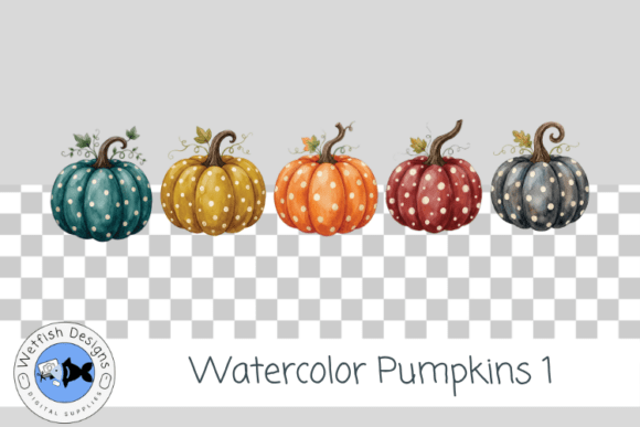 Watercolor Pumpkins 1