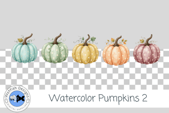 Watercolor Pumpkins 2