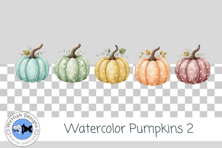 Watercolor Pumpkins 2