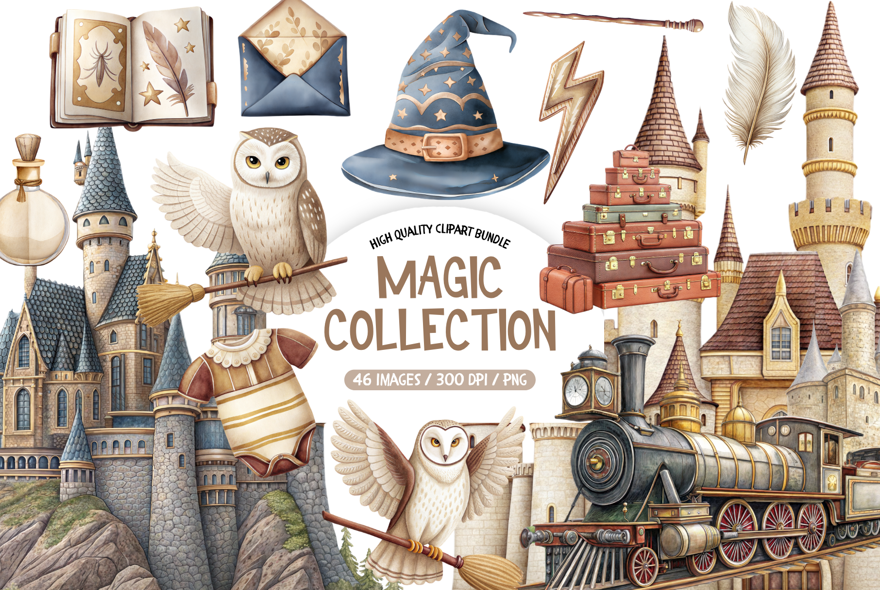 Wizard Academy Clipart