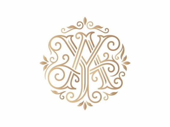 YA AY Decorative Monogram SVG