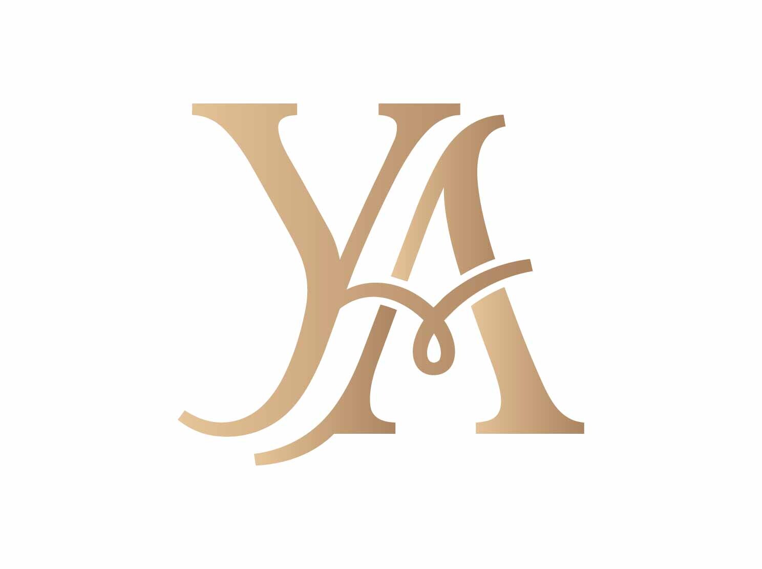 YA Fashion Monogram Logo SVG