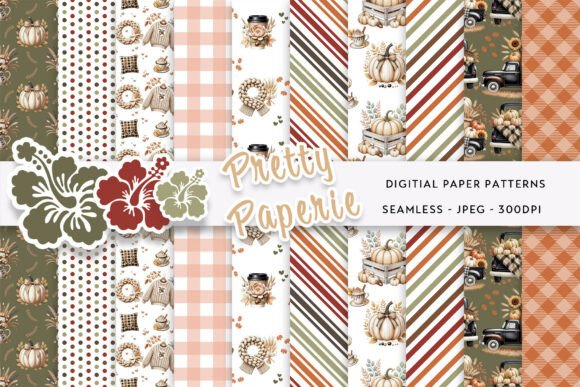 10 Autumn Digital Paper Backgrounds