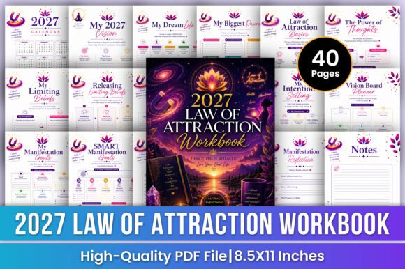 2027 Law of Attraction Workbook Kdp