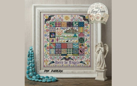 Angel Pavement Cross Stitch Pattern