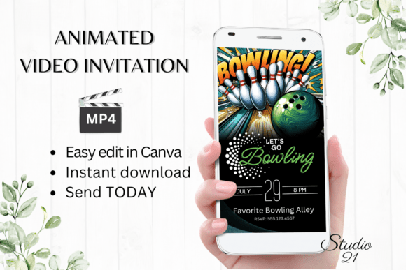 Animated Bowling Invitation