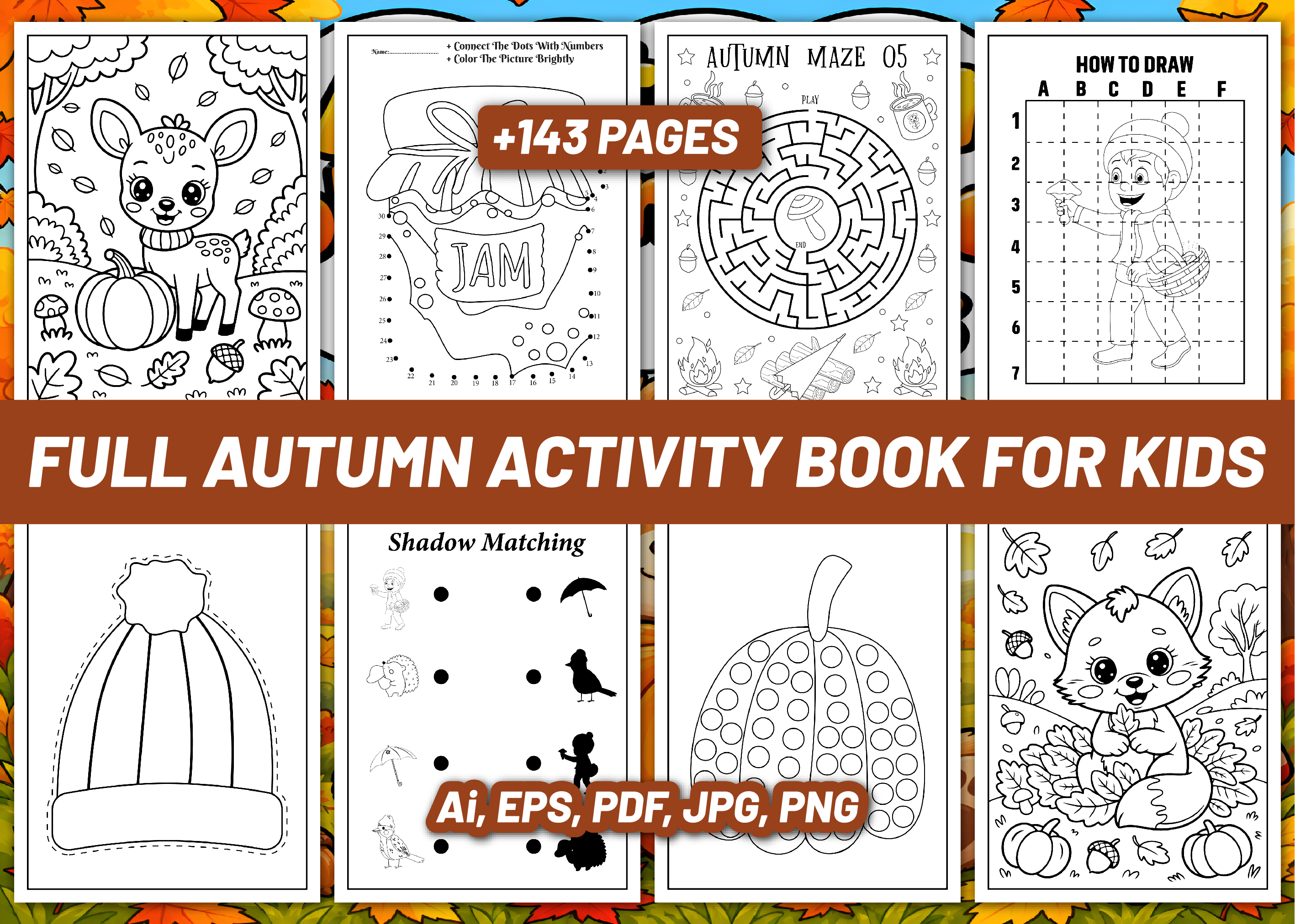 Autumn Activity Book for Kids Volume - 3