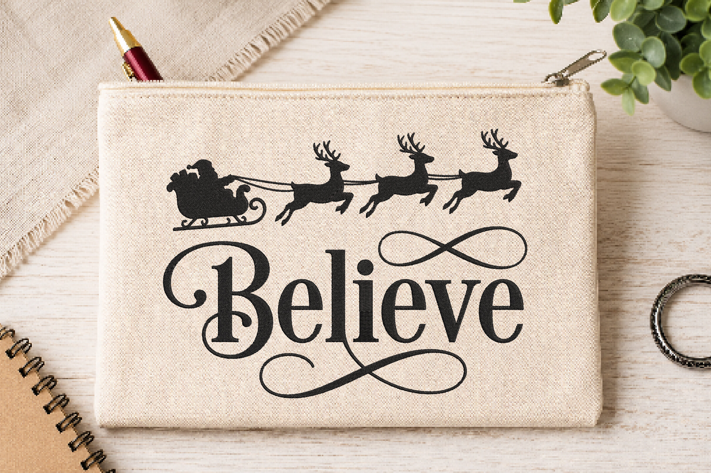 Believe Christmas Machine Embroidery - photo 1