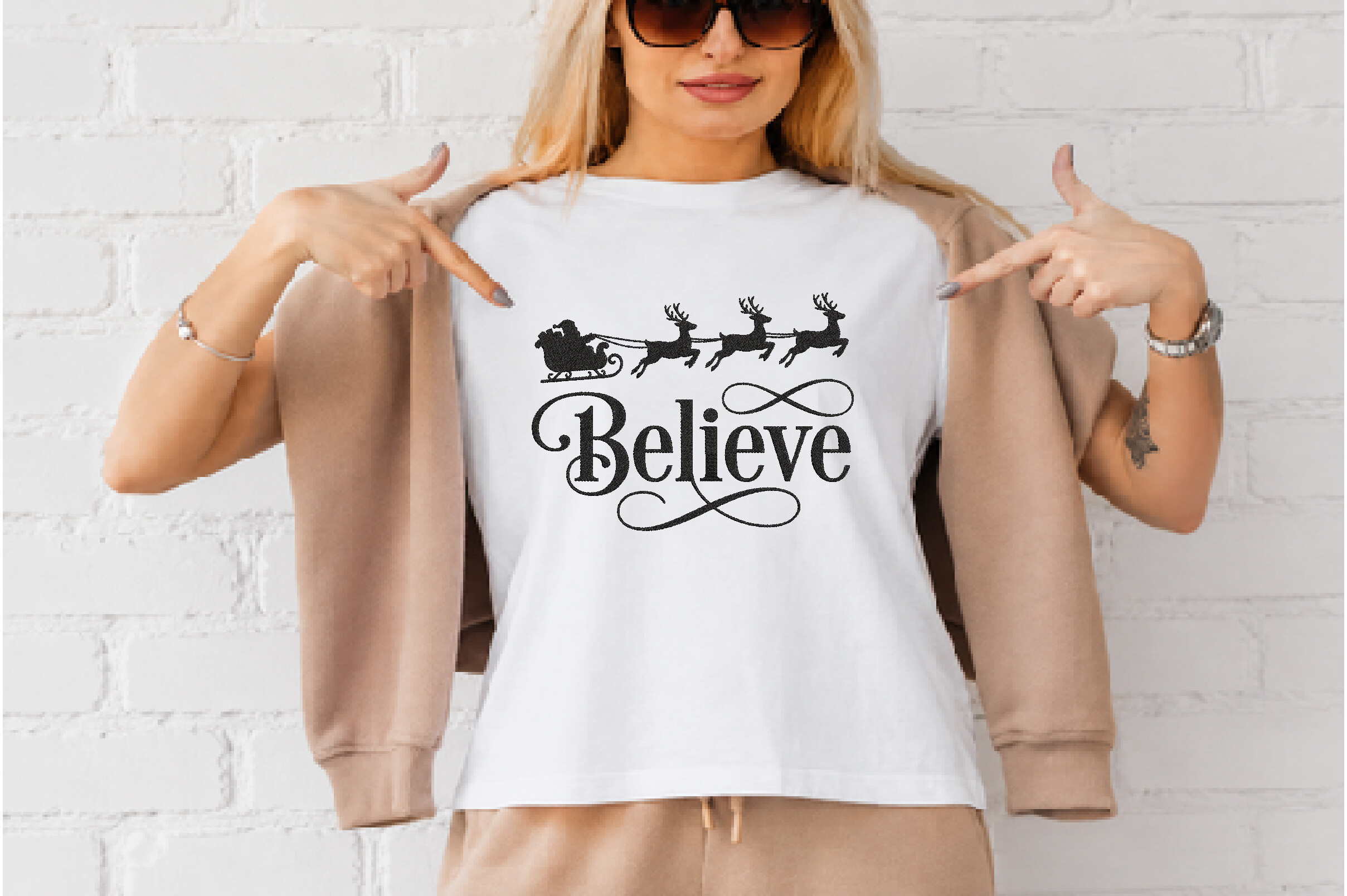 Believe Christmas Machine Embroidery - photo 4