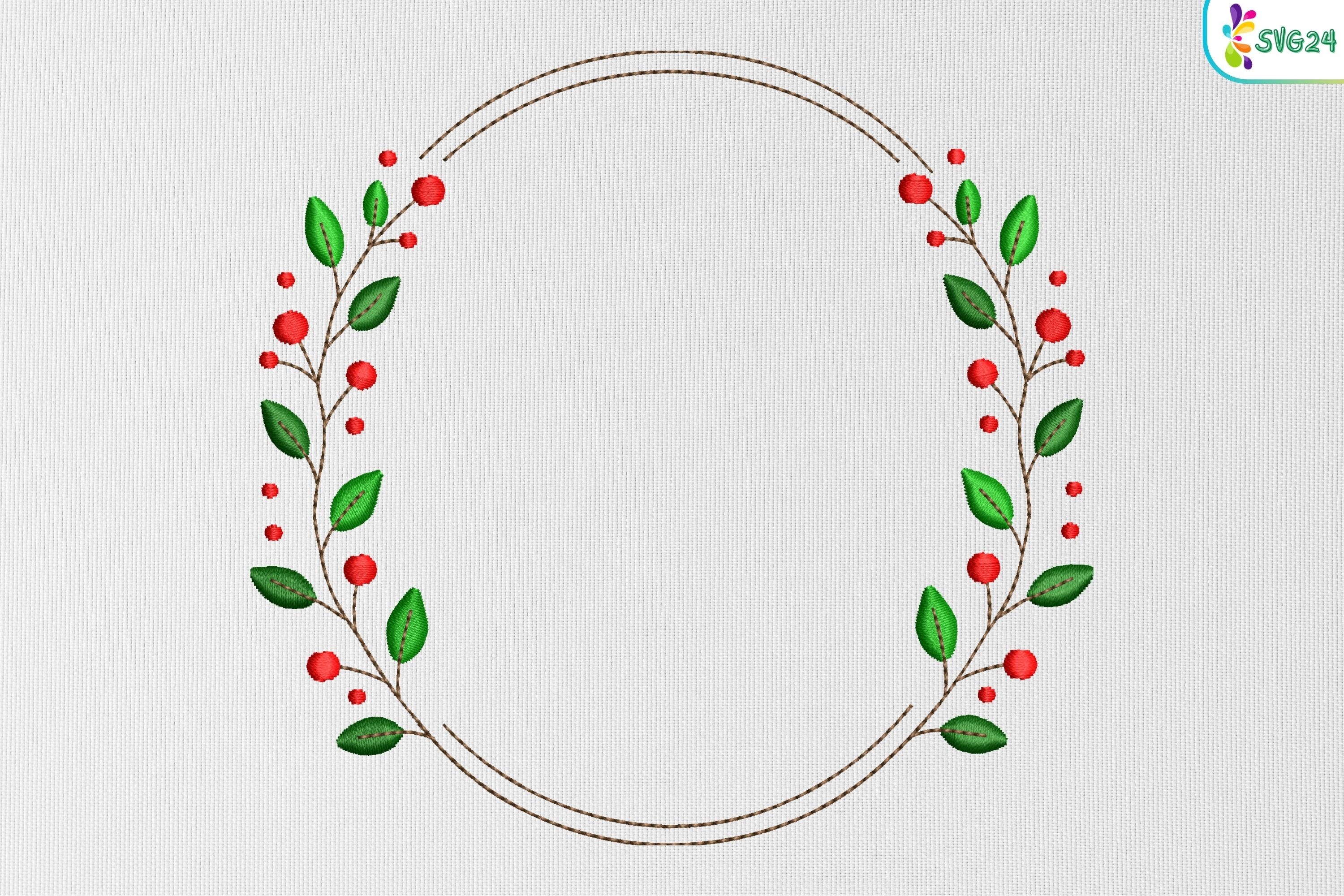 Berry Leaf Circle Floral Wreath