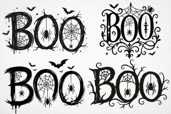 Boo Spooky Halloween Svg, Cute Ghost Svg