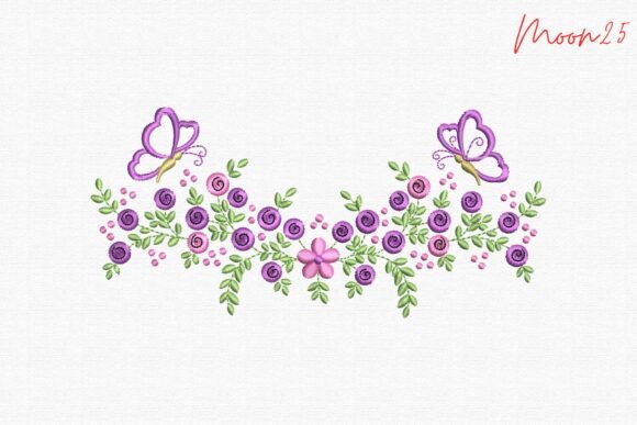 Butterfly Floral Border