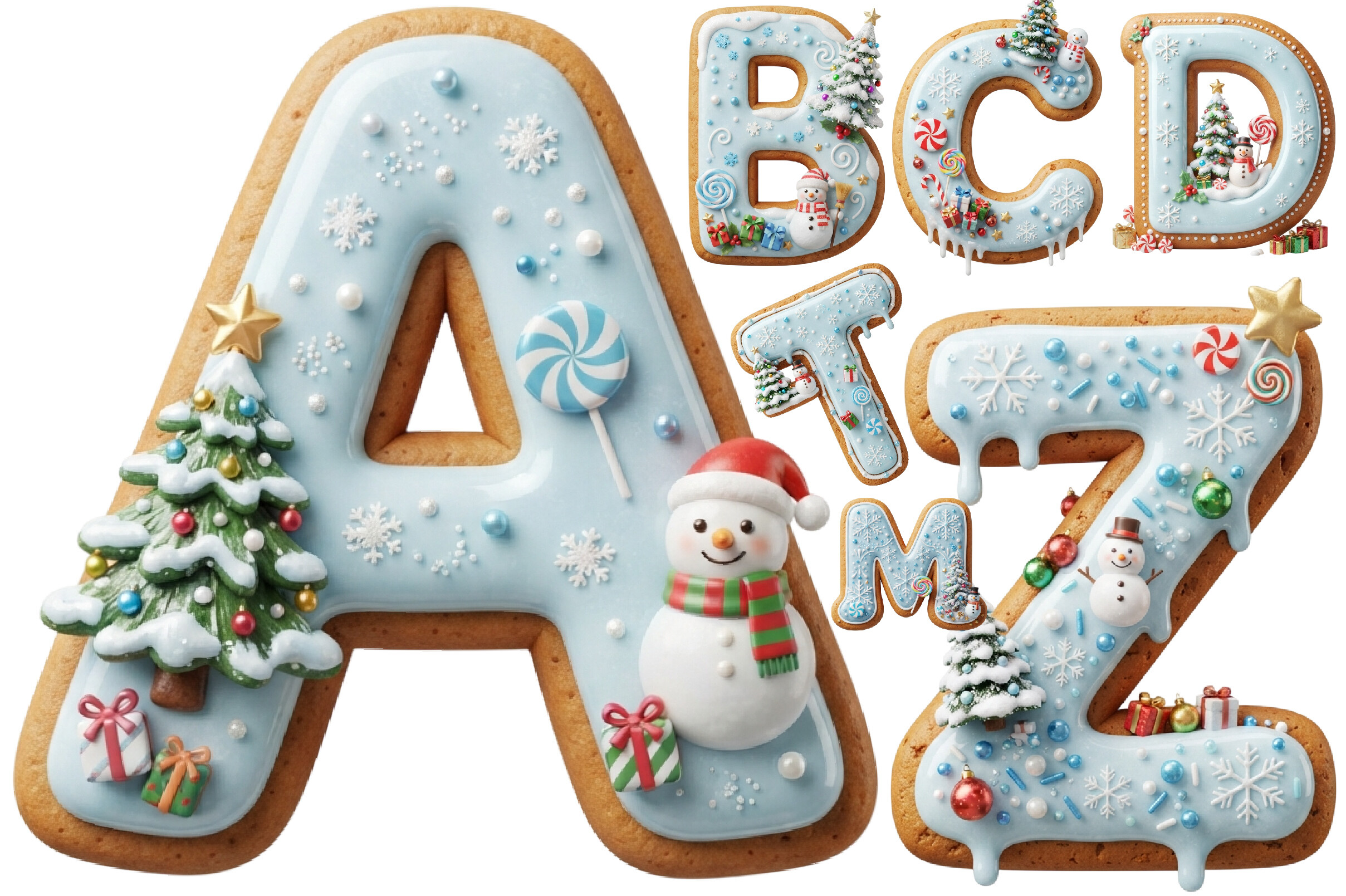 Christmas Alphabet Letters Bundle