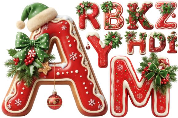 Christmas Alphabet Letters Holiday Bundl