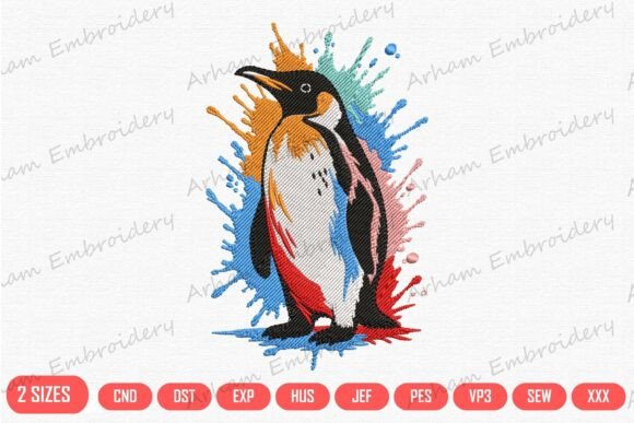 Colorful Penguin Splash