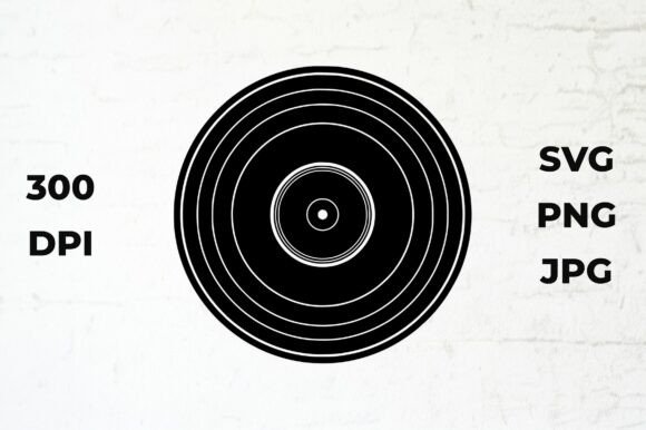 Concentric Circles Geometric Silhouette