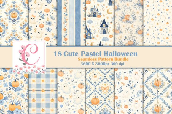 Cute Pastel Halloween Seamless Pattern