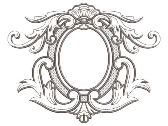 Decorative Baroque Oval Embroidery Frame