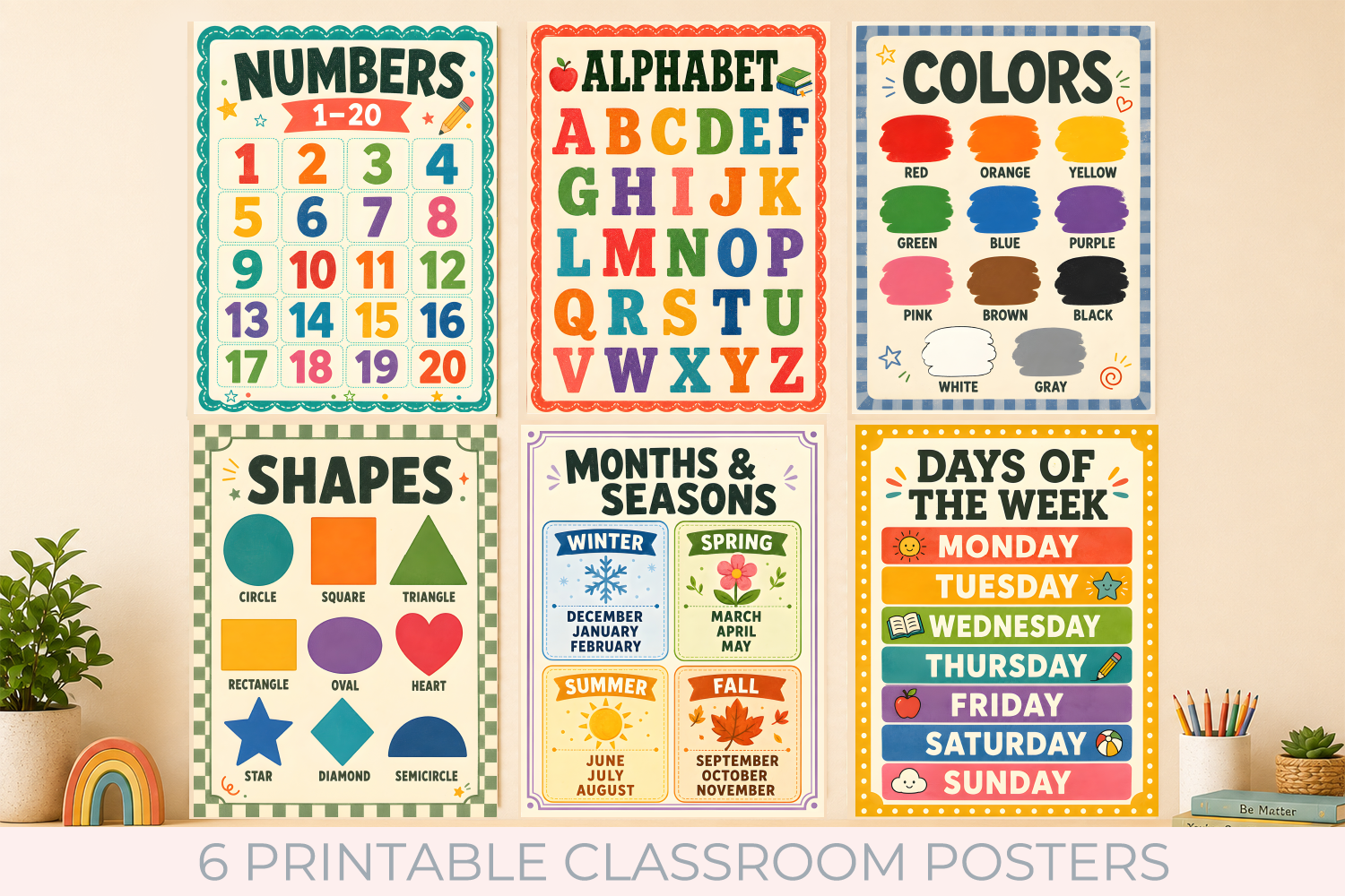 Early Learning Classroom Posters Bundle