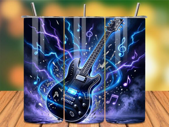 Electric Guitar Rock Music Tumbler Wrap