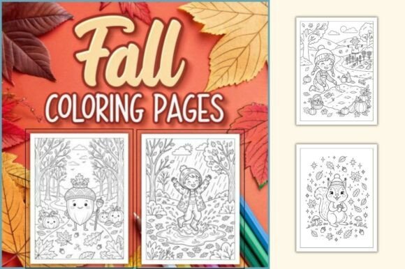 Fall Coloring Pages for Kindergarten