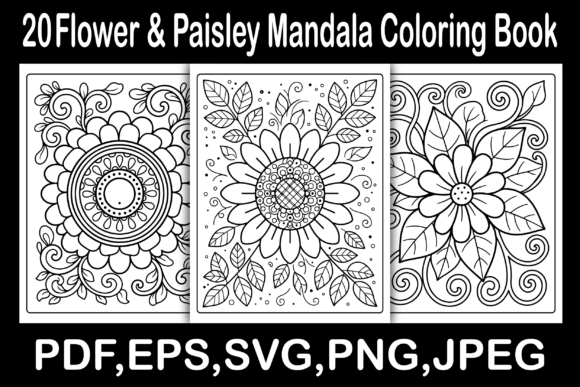 Flower & Paisley Mandala Coloring Book