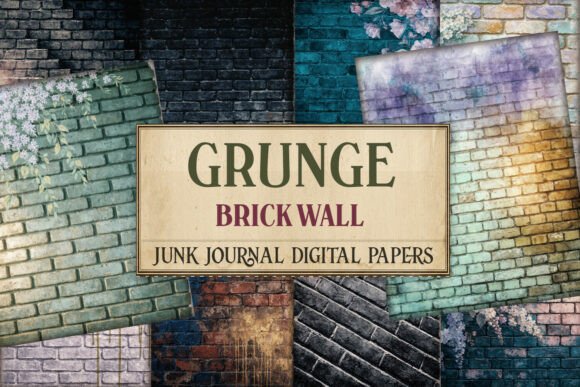 Grunge Brick Wall Junk Journal Paper