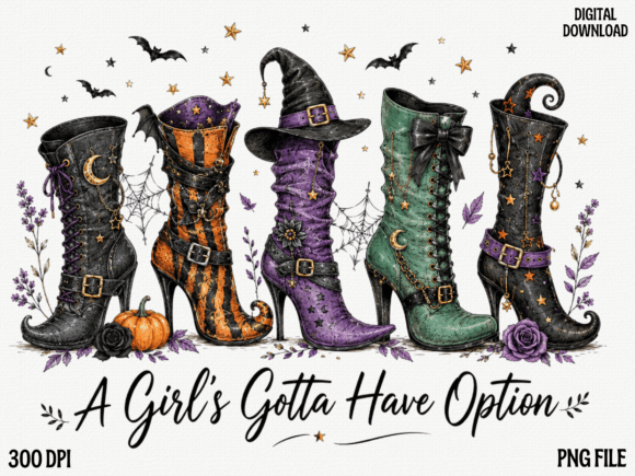 Halloween Witch Boots Collection PNG