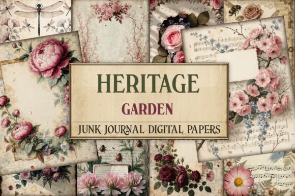 Heritage Garden Junk Journal Pages