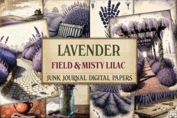 Lavender Field Misty Lilac Junk Journal