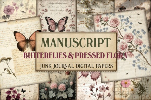 Manuscript Butterflies & Pressed Flora