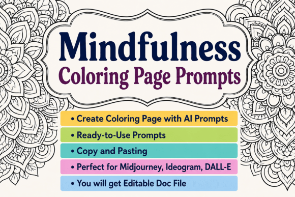 Mindfulness Coloring Page Prompts