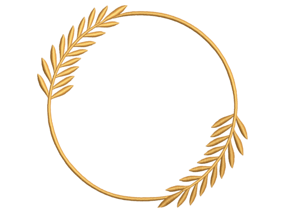 Minimal Botanical Leaf Wreath Frame