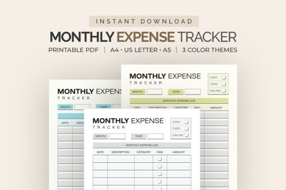 Monthly Expense Tracker Printable