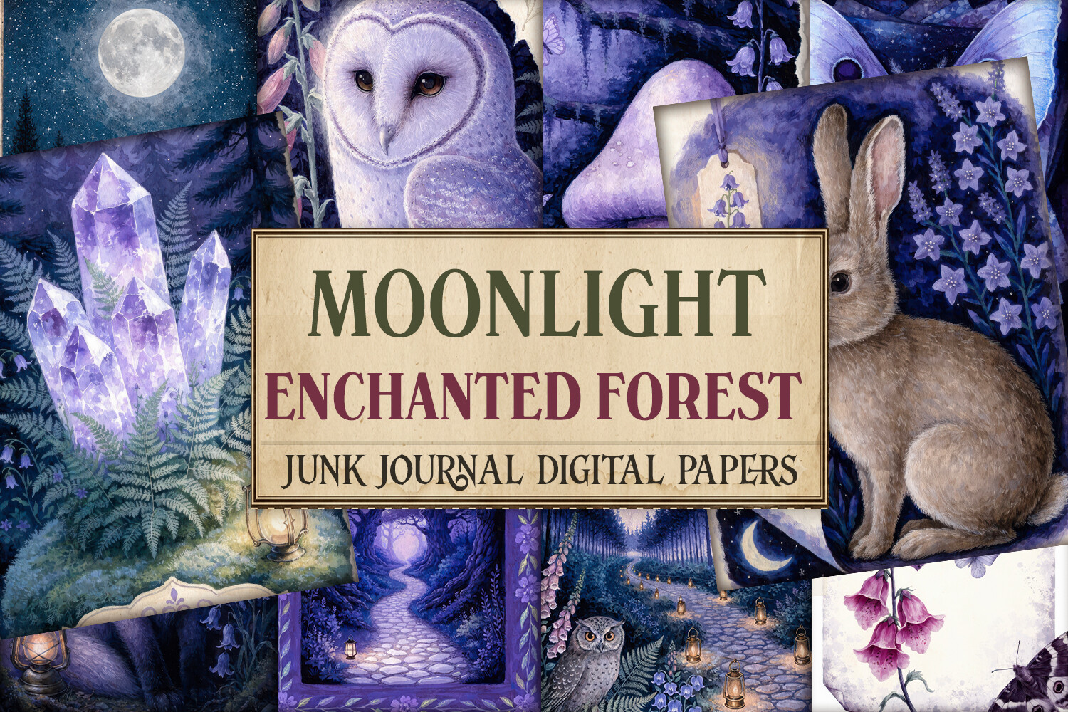Moonlight Enchanted Forest Junk Journal
