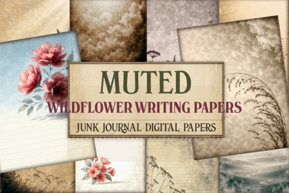 Muted Wildflower Writing Papers Journal