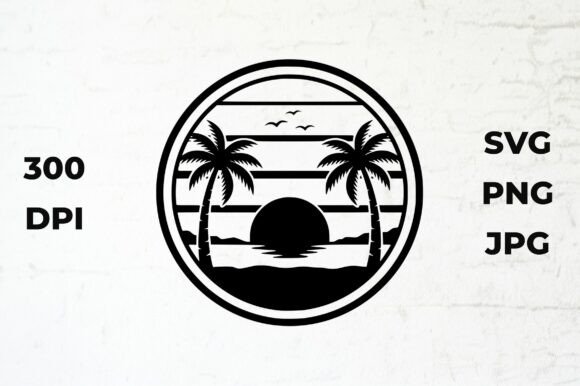 Palm Trees Sunset Silhouette