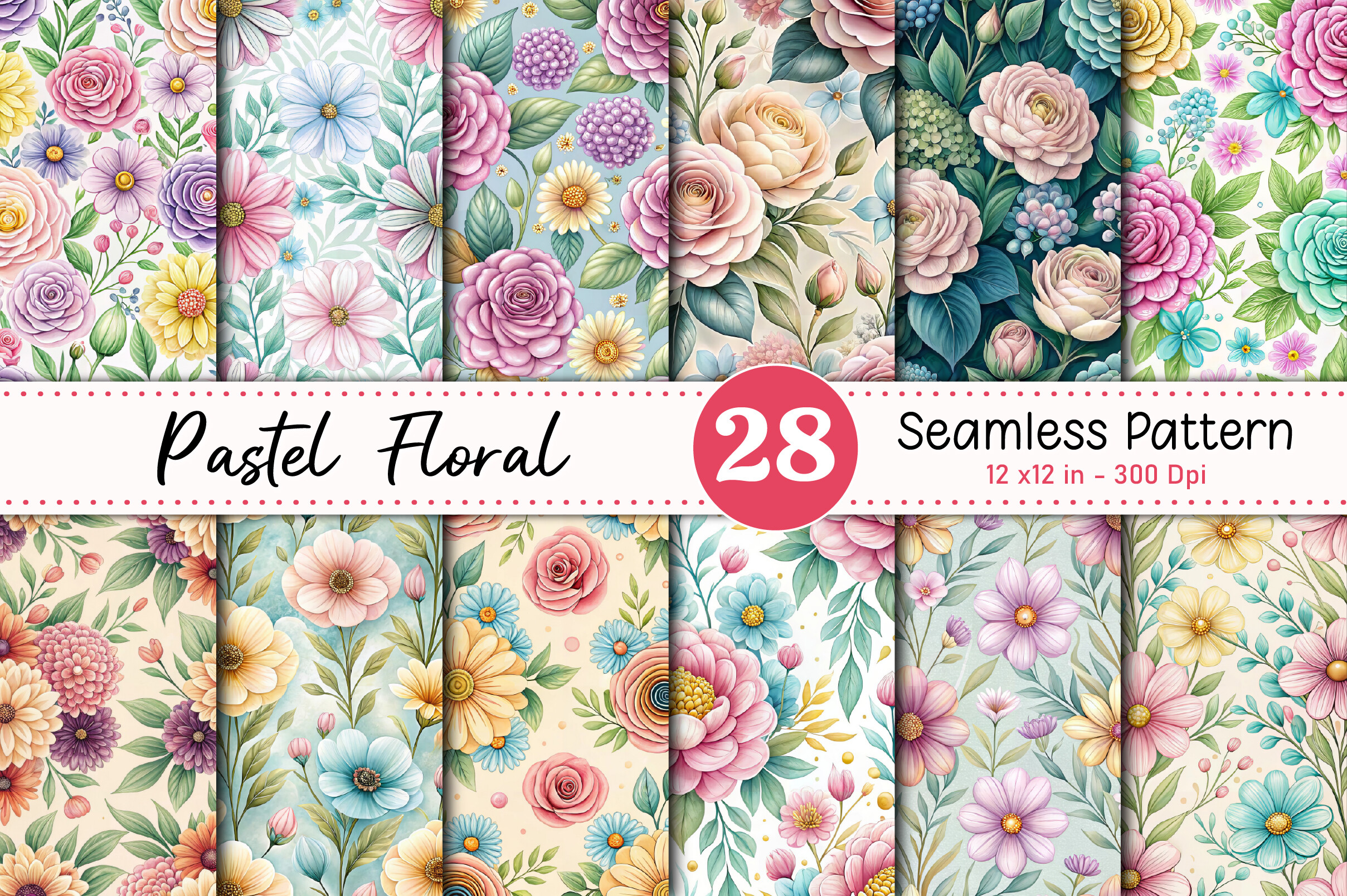Pastel Floral Seamless Pattern