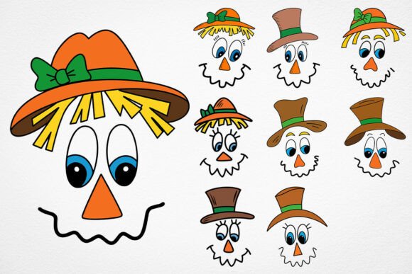 Scarecrow Face SVG Fall Bundle Cricut