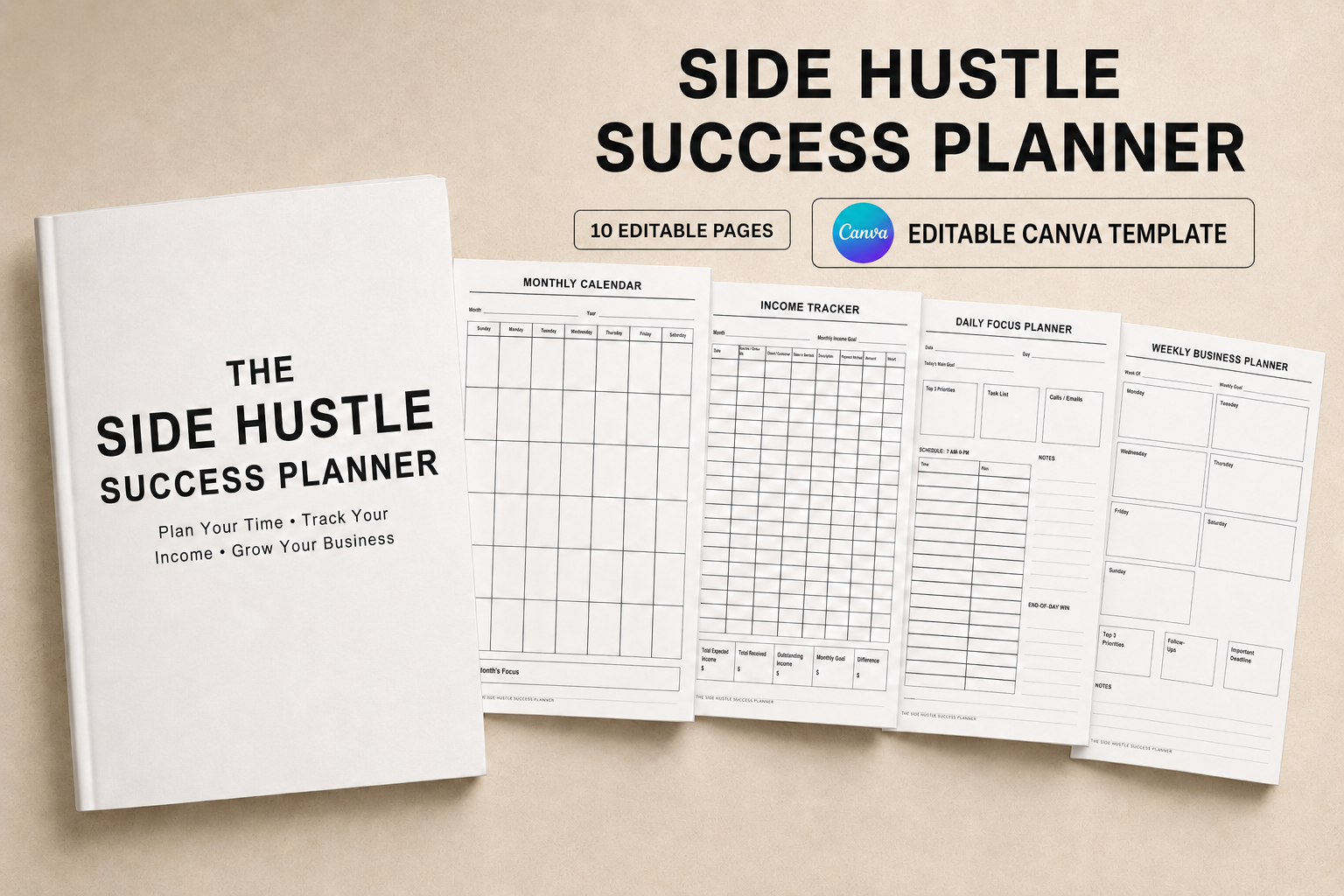 Side Hustle Success Planner | Business
