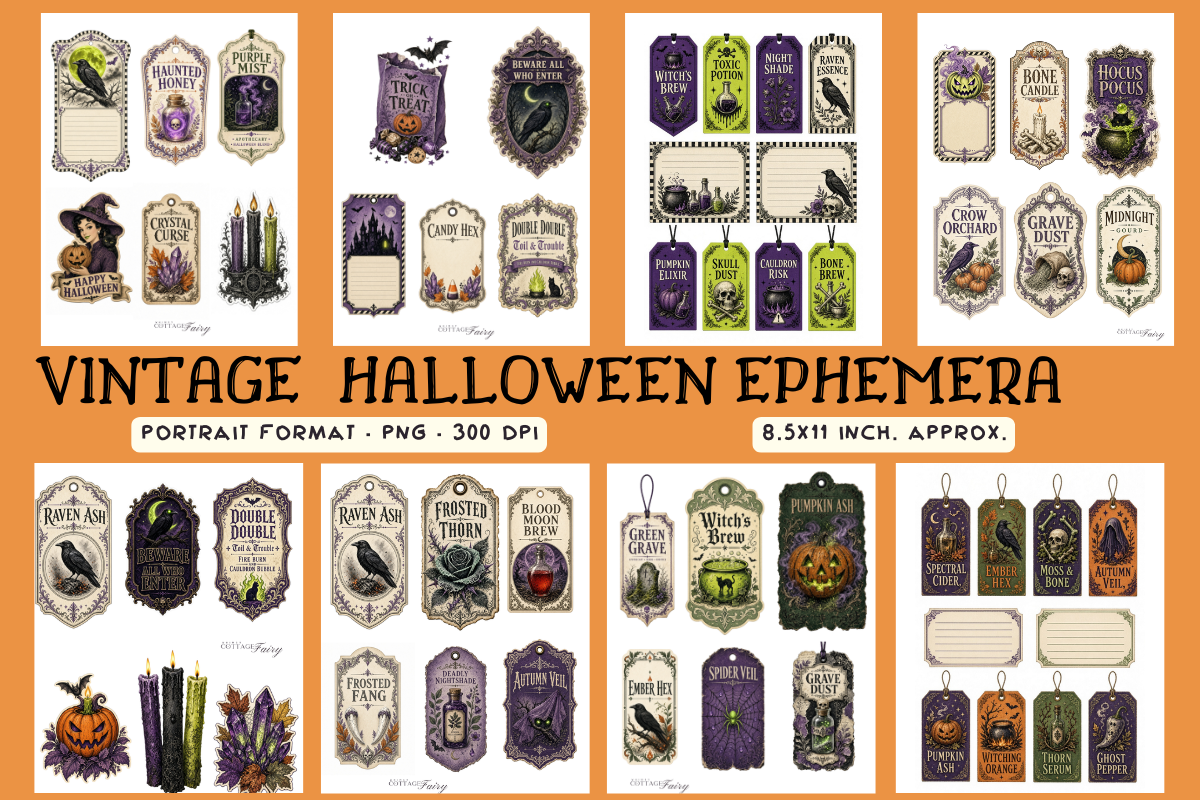 Vintage Halloween Journal Ephemera